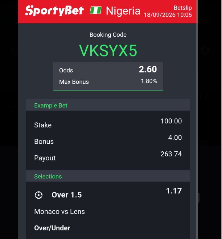 Falonnytips's tweet photo. We open for all deals
Let's secure this 2 odds first...

Sportybet @SportyBetNG
Booking code▶️ VKSYX5

🔞18+ Gamble responsibly 
@Emilyly01 @Emmanuel_Tips @katebassil @WATIMAGBOHh @Balls2ReignXX @Doubleupoddz @ikompunt @deoscarvibes12 @Otan3456790 @OddsmediaXX @bettinghubgames https://t.co/mQkGrzJFpN