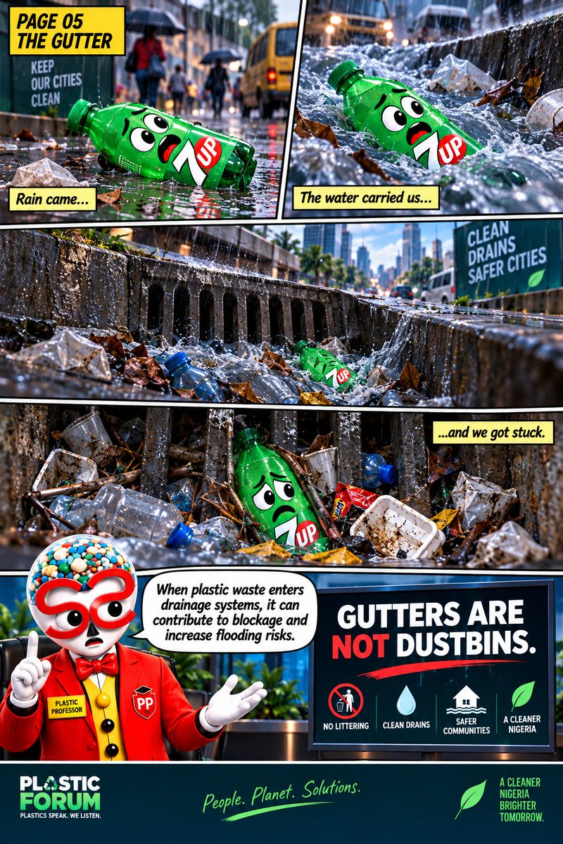 plasticprof_uni's tweet photo. @CocaCola_NG @7Up_Nigeria @cwaytablewater @Nestle THE GUTTER
Rain came.
Water carried the plastic.
And eventually…
it got stuck.
Gutters are designed to carry water.
GUTTERS ARE NOT DUSTBINS.
#PlasticForum https://t.co/sF7TuT4NrJ