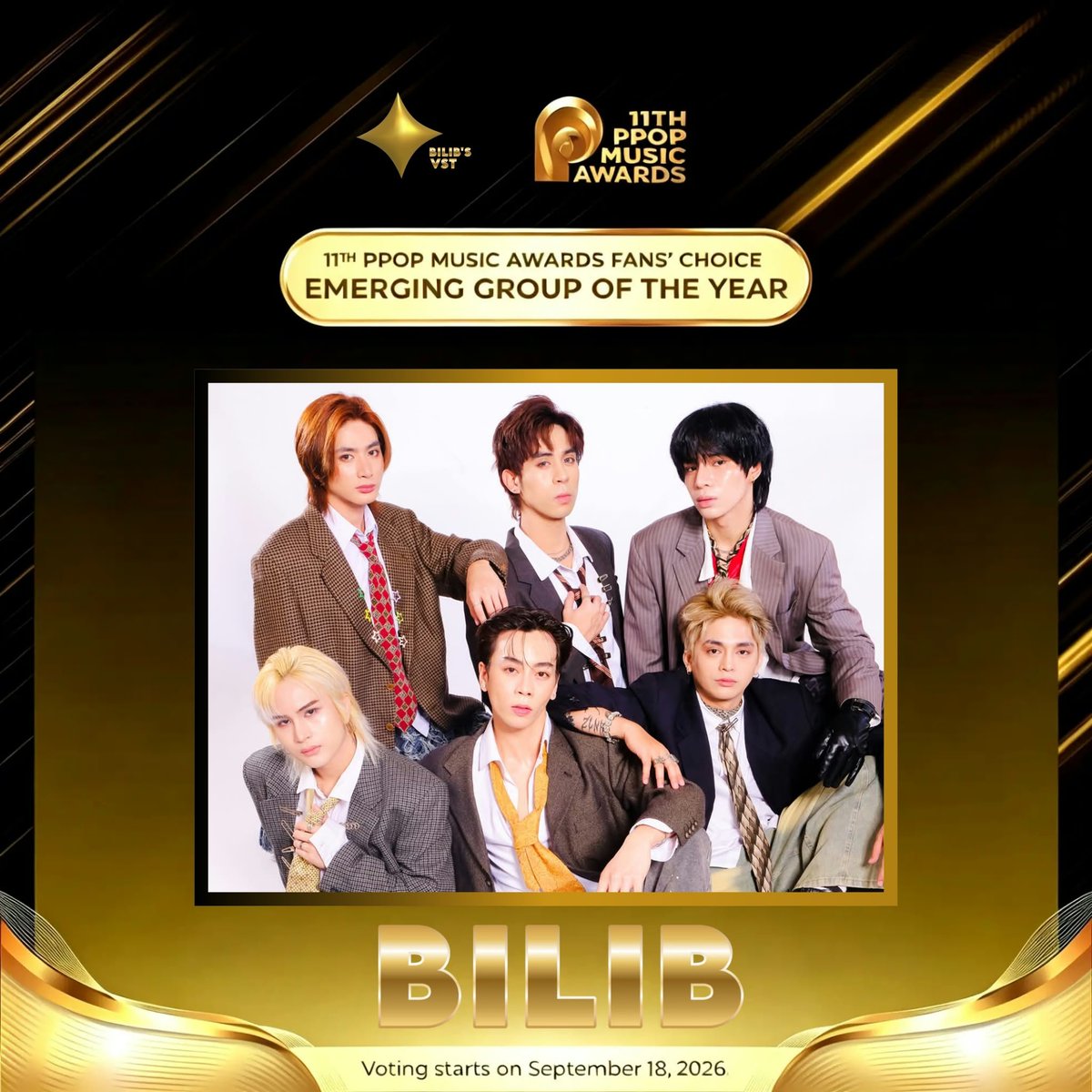 BILIB_VST's tweet photo. @bituinofc_bilib 🌟 EMERGING GROUP OF THE YEAR — BILIB
🪄 FANDOM OF THE YEAR — BITUIN

@bilib_official 
#BILIB #JuanCast #EveryJuansChoice #11thPPOPMusicAwards #PhilippinePopularMusicAwards #PPMA2026 https://t.co/EkgUb5GCZ5