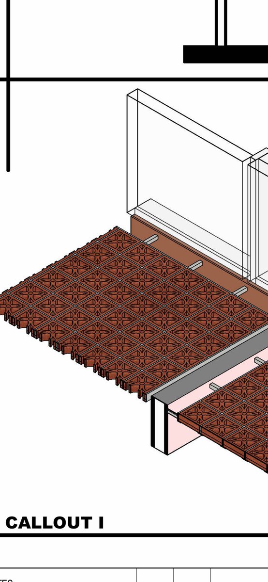 vangeorgh's tweet photo. God is in the details. 

The real work of this suspended breeze block ceiling is in the steel work that supports it. 

Each block weighs 3kg so we had to design a wrap around concrete beam so the steel structure that will support the blocks is anchored on all sides.

The cleats that carry the blocks, placed at every grid corner, is 4mm thick galvanized steel attached to a 2” (height) steel flat bar at 4mm thickness.

Within the whole grid system lies a 4x5 grid made of hollow steel square pipes that transfers the load from the bricks to the wrap around beams which transfer said load further down to the foundation via the columns in the building.

This is part of the important work that goes on in the background that most people don’t see.