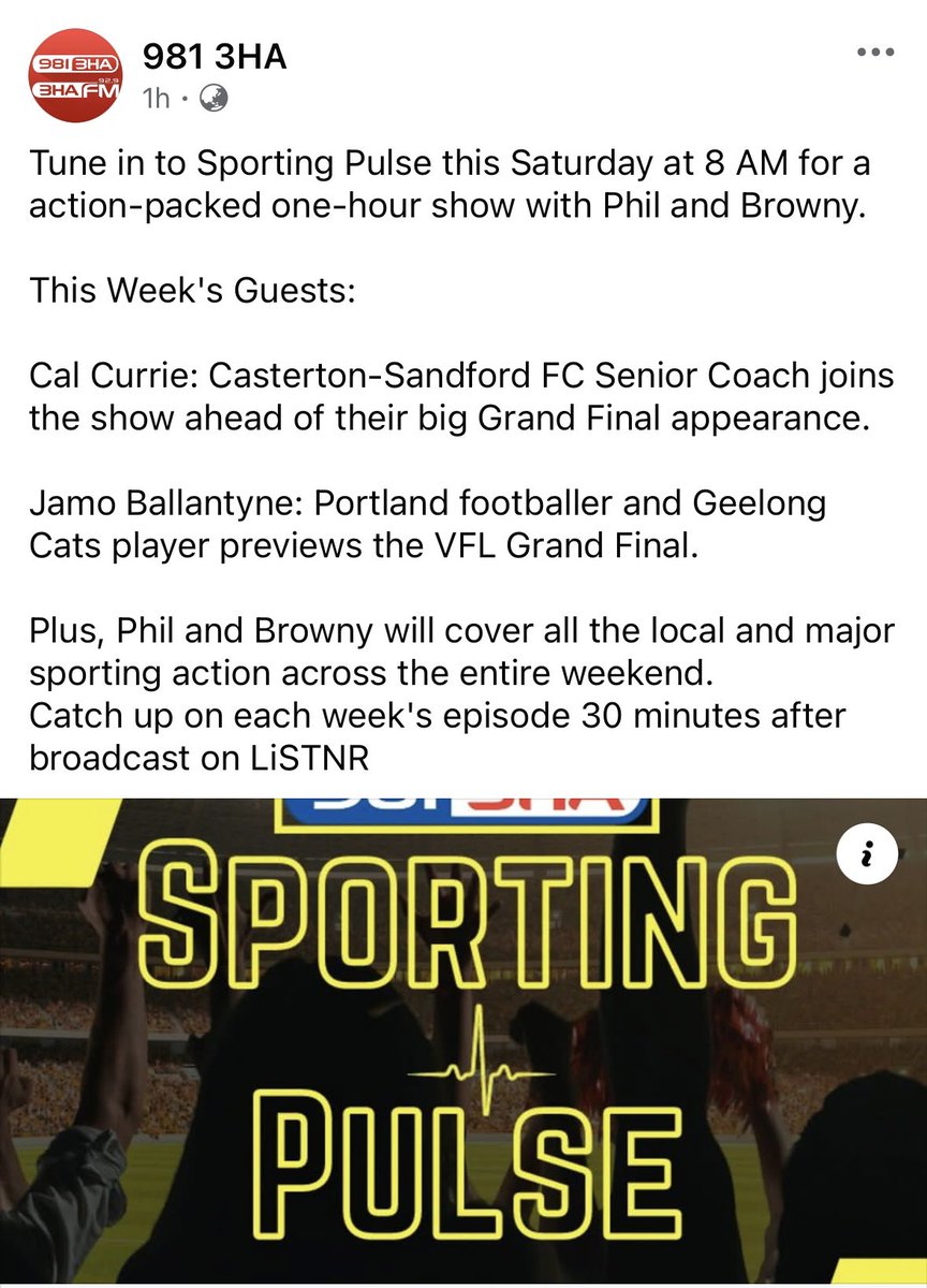AB_Browny's tweet photo. 27 yrs since Casterton have played in a GF and 36 yrs since they’ve won a premiership, but that could change t’ow. Home grown players have made huge commitments to play in ‘26. And we’ll chat to one of Portland’s best who will play in Sunday’s @VFL GF #SportingPulse #localsport https://t.co/idCxhlidZZ