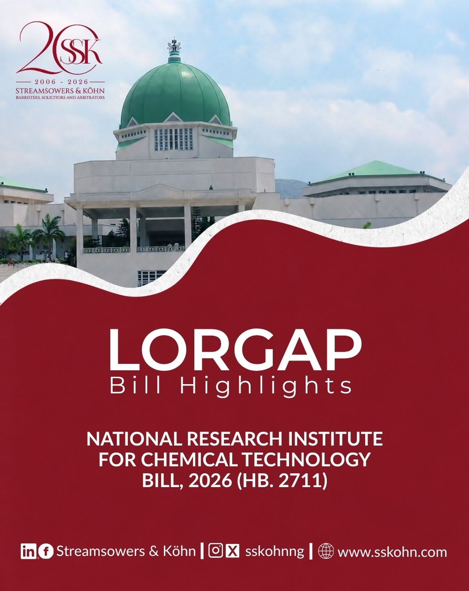 SSKohnNG's tweet photo. The NATIONAL RESEARCH INSTITUTE FOR CHEMICAL TECHNOLOGY BILL, 2026 (HB. 2711) seeks to provide globally competitive and environmentally friendly innovative research and development.

Swipe to learn more.

#WeAreSSK https://t.co/DHyiPPibdU