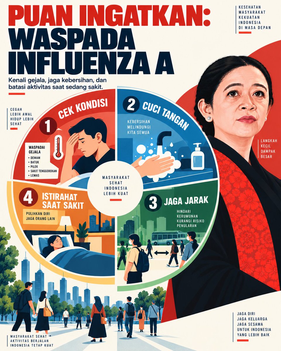 Kabar_2in's tweet photo. Puan sorot influenza yang bersifat musiman, pentingnya menjaga daya tahan tubuh dan menerapkan protokol kesehatan di setiap perubahan musim demi kesehatan keluarga. https://t.co/HwunR23XVp
