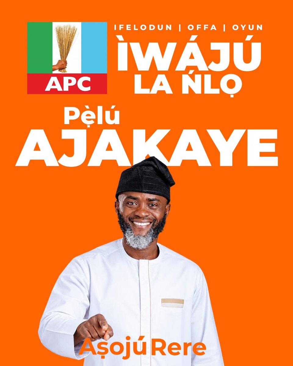 RealBushariSMA's tweet photo. Kwarans have tasted the sweetness of a responsive and responsible leadership with APC under President @officialABAT Ahmed Tinubu and Governor @RealAARahman AbdulRahman AbdulRazaq.

Quality investments have been made and are being made to our basic school structures, roads, healthcare facilities, sporting centres across local government areas and wards after years of abandon. Let's build on it, not go back to those dreadful years.

Ifelodun/Offa/Oyun, let's move forward with Rafiu Ajakaye, PhD, @rafiuajakaye an experienced leader who has been at the centre of transformative policies and decisions. Let's bring more dividends home.

#Iwajulanlo #asojurere
#APCtoptobottom