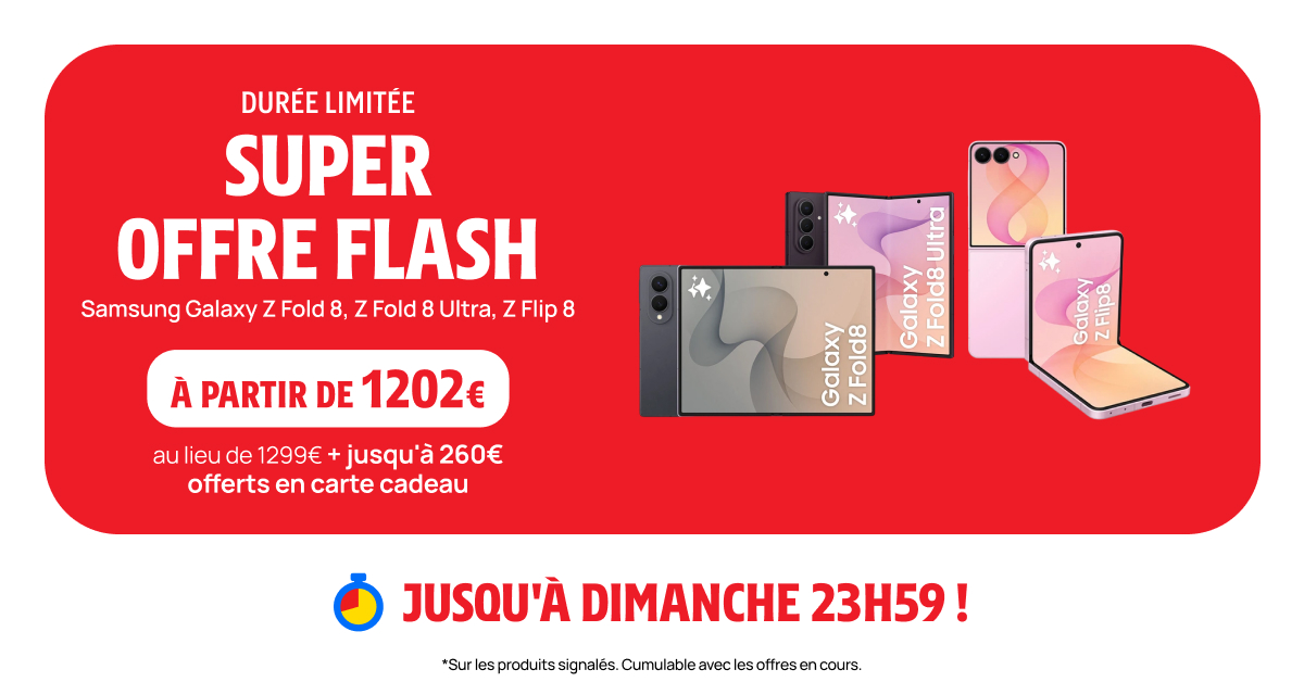 Darty_Officiel's tweet photo. #SuperOffreFlash 🚀Bénéficiez jusqu'à dimanche de 10€ offerts en carte cadeau DARTY tous les 100€ d’achat sur une sélection de smartphone Samsung 📱
👉https://t.co/7s3ob90G9r https://t.co/3ICRDIvKnX