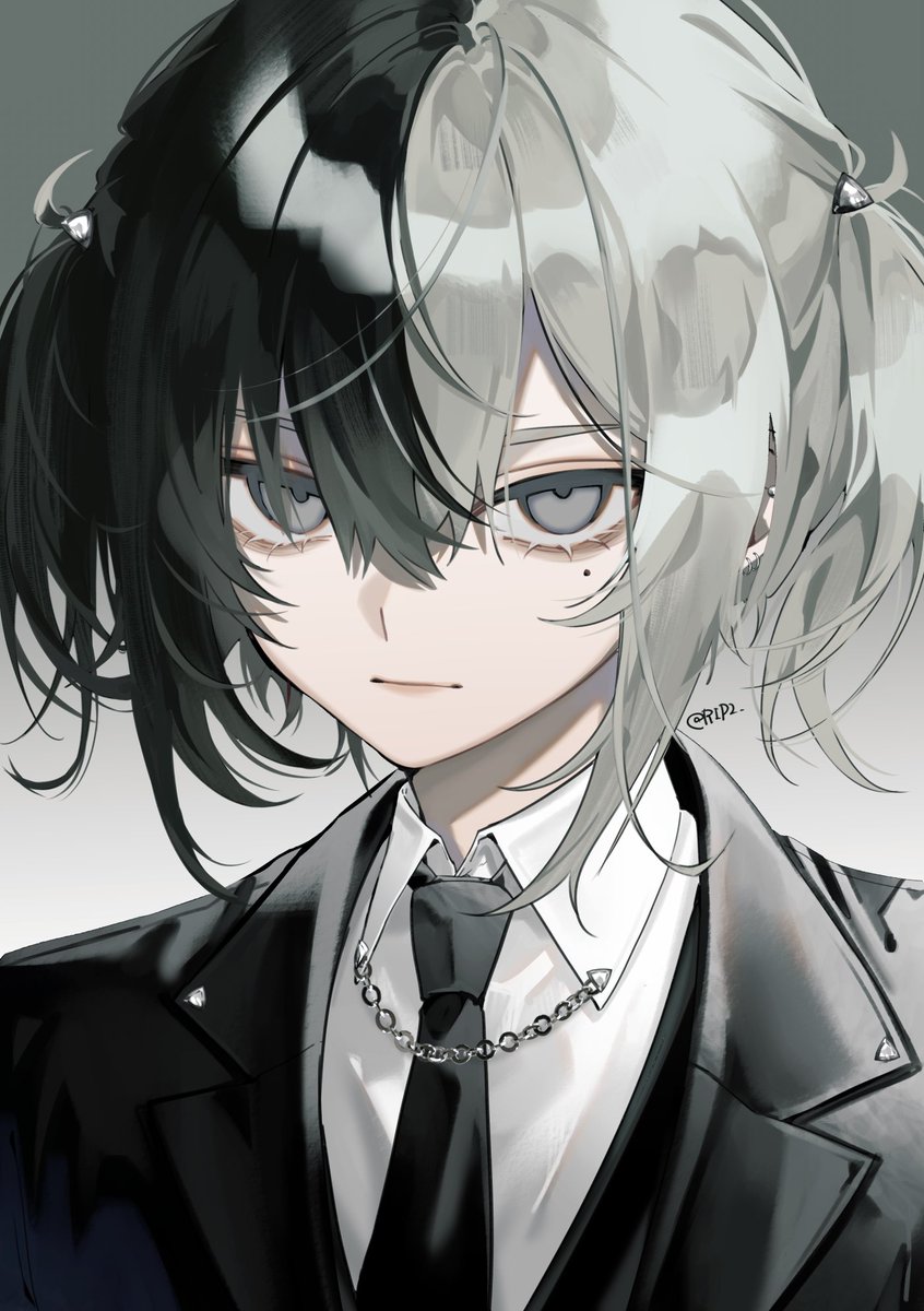 RIP2_'s tweet photo. 髪の描き方を模索した
あと線画を細く描いてみた絵 https://t.co/d4loyerWAf