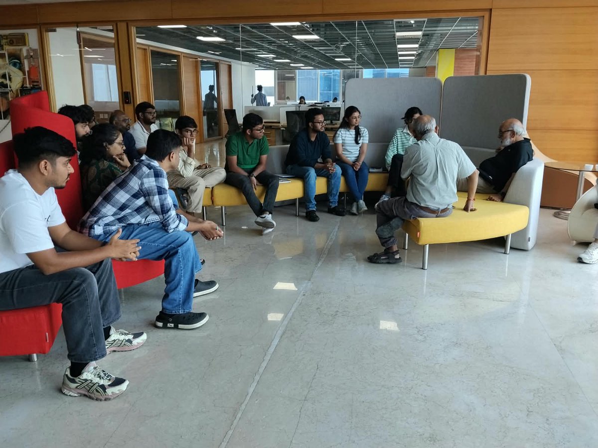 IAIRO_official's tweet photo. A meaningful interaction with Prof. Ramesh C. Jain, Founding Member of IAIRO, and our team.

We’re grateful for his insights, encouragement and continued guidance as we work together to advance IAIRO’s vision and contribute to India’s AI research ecosystem.

Conversations like these remind us that building meaningful AI is as much about people, ideas and collaboration as it is about technology

#IAIRO #SovereignAI #IndiaAI #SmallLanguageModels #ArtificialIntelligence #DeepTech
