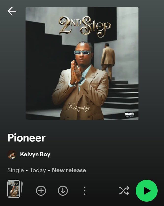 Newmharn's tweet photo. 🚨 OUT NOW! 🔥🇬🇭

Kelvyn Boy has released his second single of the year, “Pioneer,” off his upcoming album “2nd Step.” 💿🎶

#KelvynBoy #Pioneer #2ndStep https://t.co/qW0Yq6HqX8