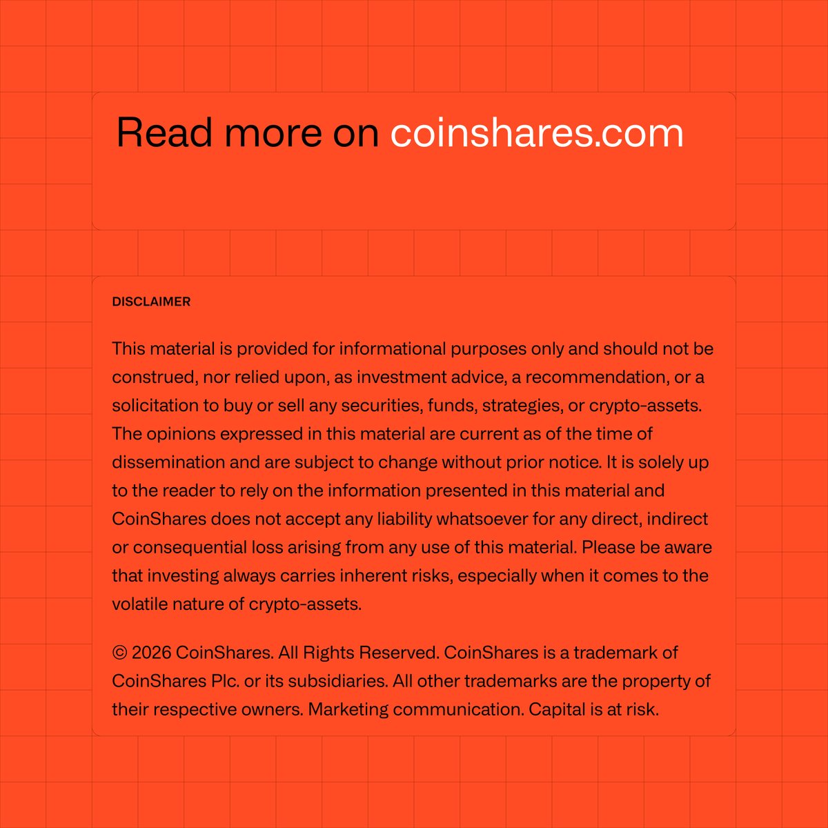 CoinSharesCo's tweet photo. A more hawkish Fed and the setback to the CLARITY Act have made the near-term setup for crypto more difficult.

@jbutterfill looks at why @Bitcoin may remain constrained, why altcoins are more exposed, and what could eventually change the picture: https://t.co/iyjcVkLJtL https://t.co/2zjoIjyCv8