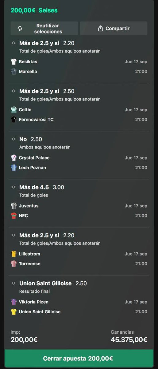 elprodelascombi's tweet photo. CUOTA 200 ✅💰

Europa League y otro CUOTÓN EN EL BOLSILLO 🔥

Mientras unos miran las cuotas, nosotros LAS COBRAMOS. 😮‍💨

Y hoy… VOLVEMOS A POR MÁS. 🎯

¿Quién se apunta a la próxima? 👀 https://t.co/FaL9xzbBTA
