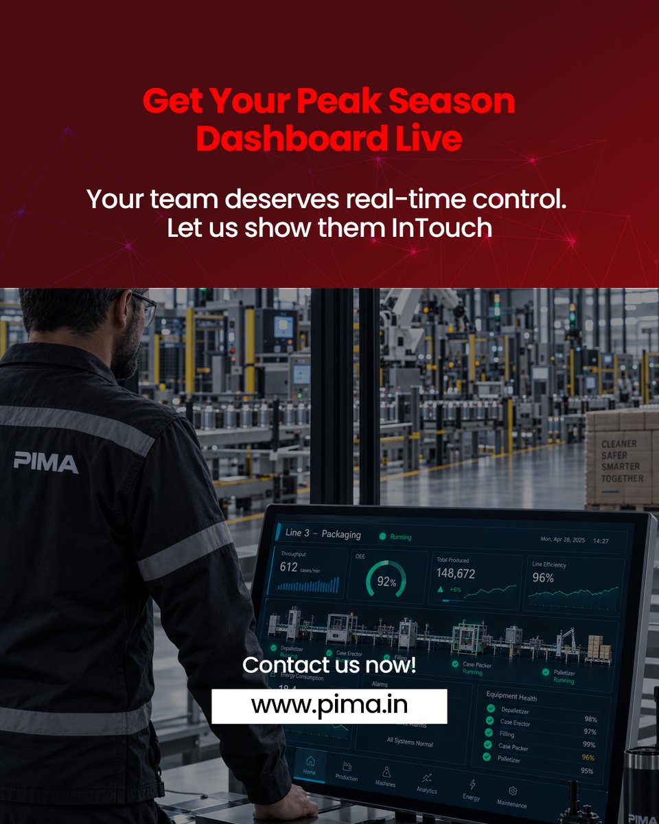 PimaControls's tweet photo. PIMA helps you put that visibility into action with:
• Custom dashboard design
• Real-time equipment integration
• Alert configuration
• Operator training
• 24/7 support
• Continuous optimisation https://t.co/BmaQNqlg5y