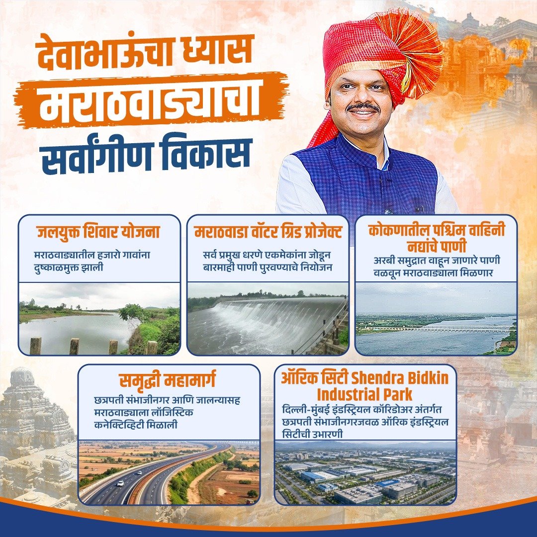 SiddharthR98's tweet photo. मराठवाड्याच्या उज्ज्वल भविष्यासाठी देवाभाऊंचा विकासाचा संकल्प!
#DevendraFadnavis
#DevendraFadnavis4Maha
#MaharashtraCM
#BJP
#LeadershipMatters
#DevaBhau
#MarathwadaDevelopment
#HolisticDevelopment
#VikasachaDhyas
#InfrastructureDevelopment
#GrowthAndProgress #DevelopmentForAll https://t.co/OQioU7frwg