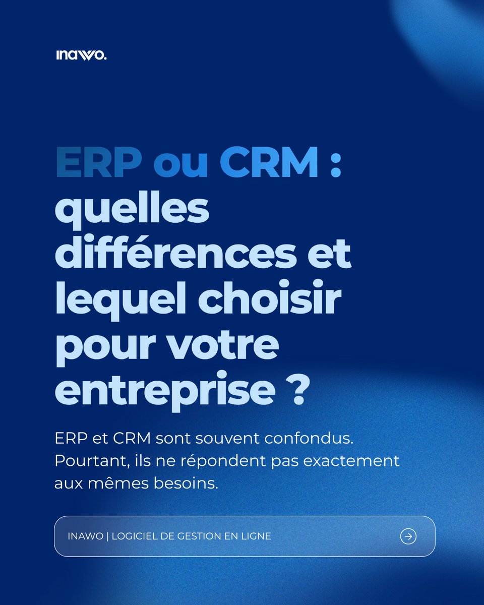 inawo_app's tweet photo. ERP ou CRM : lequel choisir pour votre entreprise ?
On les confond souvent, pourtant ils ne répondent pas aux mêmes besoins.
Alors, comment choisir?
On vous explique tout en détail ici : https://t.co/KBMuZ8LNTH...
#Inawo #ERP #CRM #LogicielDeGestion #DigitalisationPME https://t.co/Rv0gjGtt4h