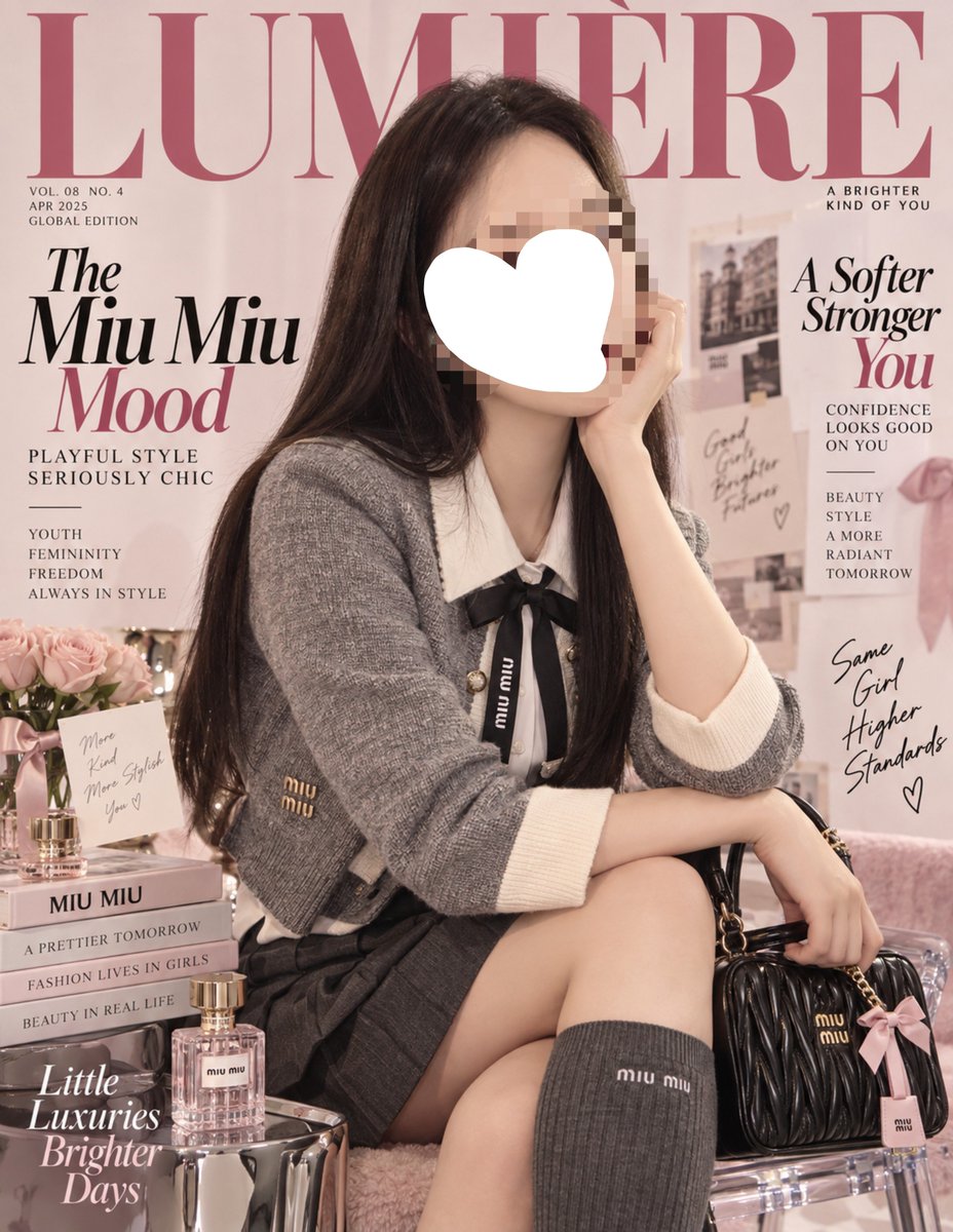 Love_m_s_286's tweet photo. 프롬포트 만들어왔는데
주변 단톡에 뿌리니까 죄다 이거하고있음ㅋㅋㅋ셀카 넣어서 돌려보세요~
1은 인장 넣어서 한거고 2는 셀카넣어본거

👇프롬프트

내 사진을 기반으로 하여 나와 가장 어울리는(닮은) 느낌의 패션 브랜드를 골라 그 옷을 입은 성인 모델의 잡지 화보를 만들어줘. 브랜드 로고가 잘 보이도록 배치하기. 기반으로 한 사용자의 사진에 따라 중성적으로 표현해도 좋음. 보그, 엘르, 코스모폴리탄 같은 패션지 표지. 브랜드의 분위기에 어울리는 표정. 전문 스튜디오에서 찍은 실내 플래시, 자연스러운 피부 질감, 인물 주위에 브랜드와 어울리는 소품을 놓아 배경을 꾸민다. 전제 결과물은 매우 디테일하게, 선명하게, 세련되게, 완성도 높게, 고해상도로 출력해줘.