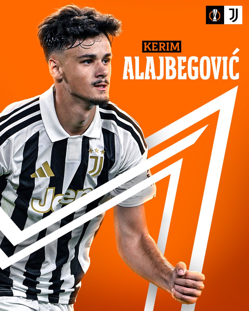 EuropaLeague's tweet photo. Kerim Alajbegović gets his first goal for Juventus 🤍🖤

#UEL https://t.co/iENEanEsNv