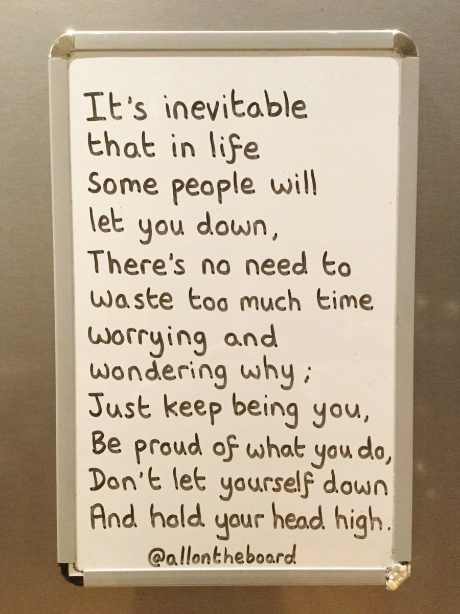 allontheboard's tweet photo. There will be times in life that people let you down, but try not to let yourself down. https://t.co/p9oAhCyqb3
