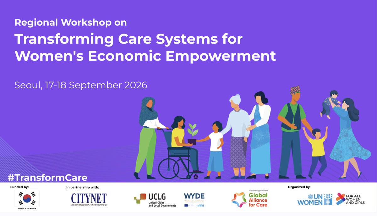 uclg_org's tweet photo. 🟣 #WYDEWomensLeadership
During the UCLG-led session of the #TransformCare regional workshop convened by @UNWomenAsia in Seoul, participants explored how physical, social and institutional infrastructure come together to create local care systems.
Using @UCLGGold case studies, they identified key enablers for integrating care as a governance lens.
#TransformCare #Listen2Cities