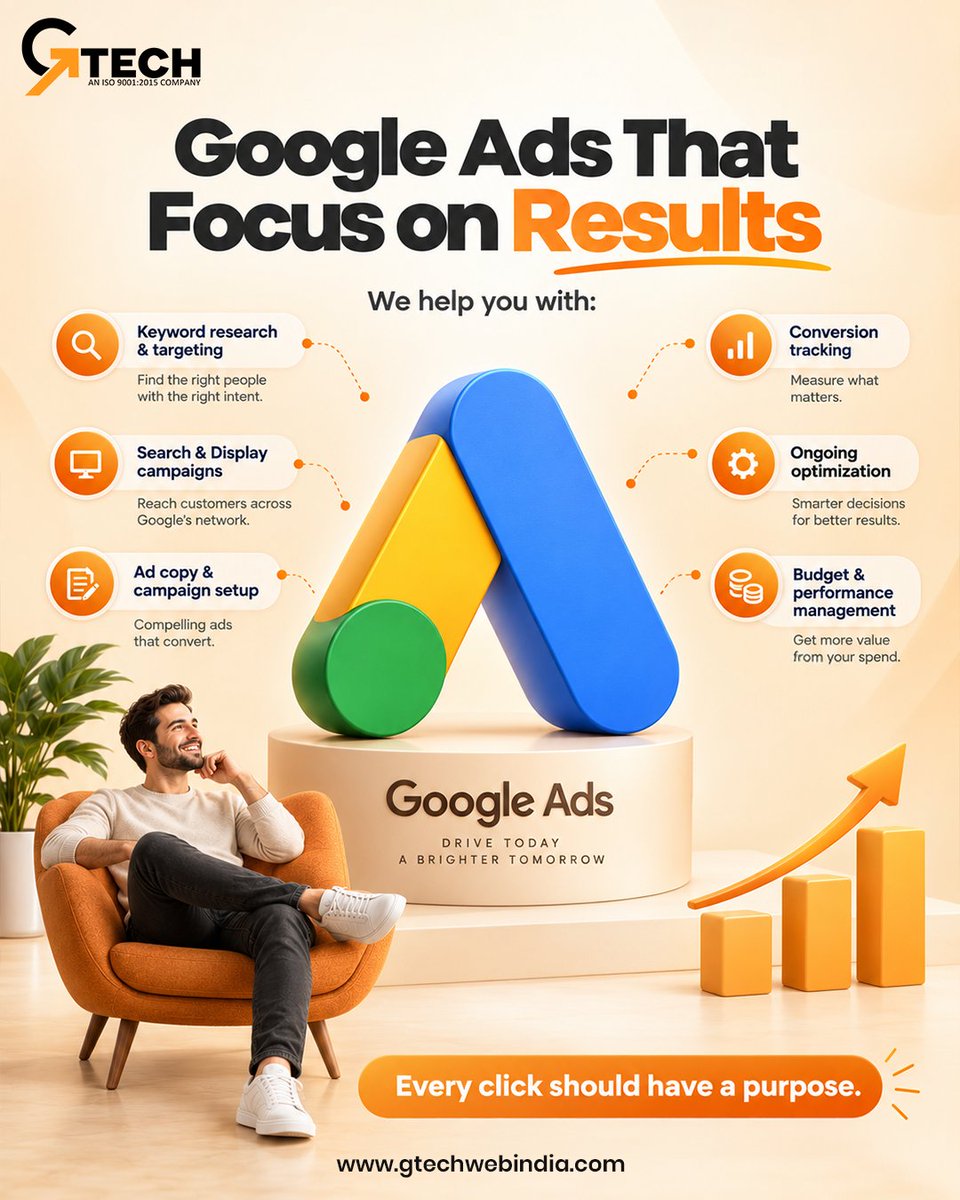 GtechWebIndia's tweet photo. Want your business in front of people actively searching on Google? 🔍

We manage Google Ads from ad copy to budget optimization, helping you get more from your ad spend.

📩 DM us or visit https://t.co/BhcgQSjuLu

#gtechwebindia #googleads #ppc #digitalmarketing https://t.co/3cGpTPGvpm