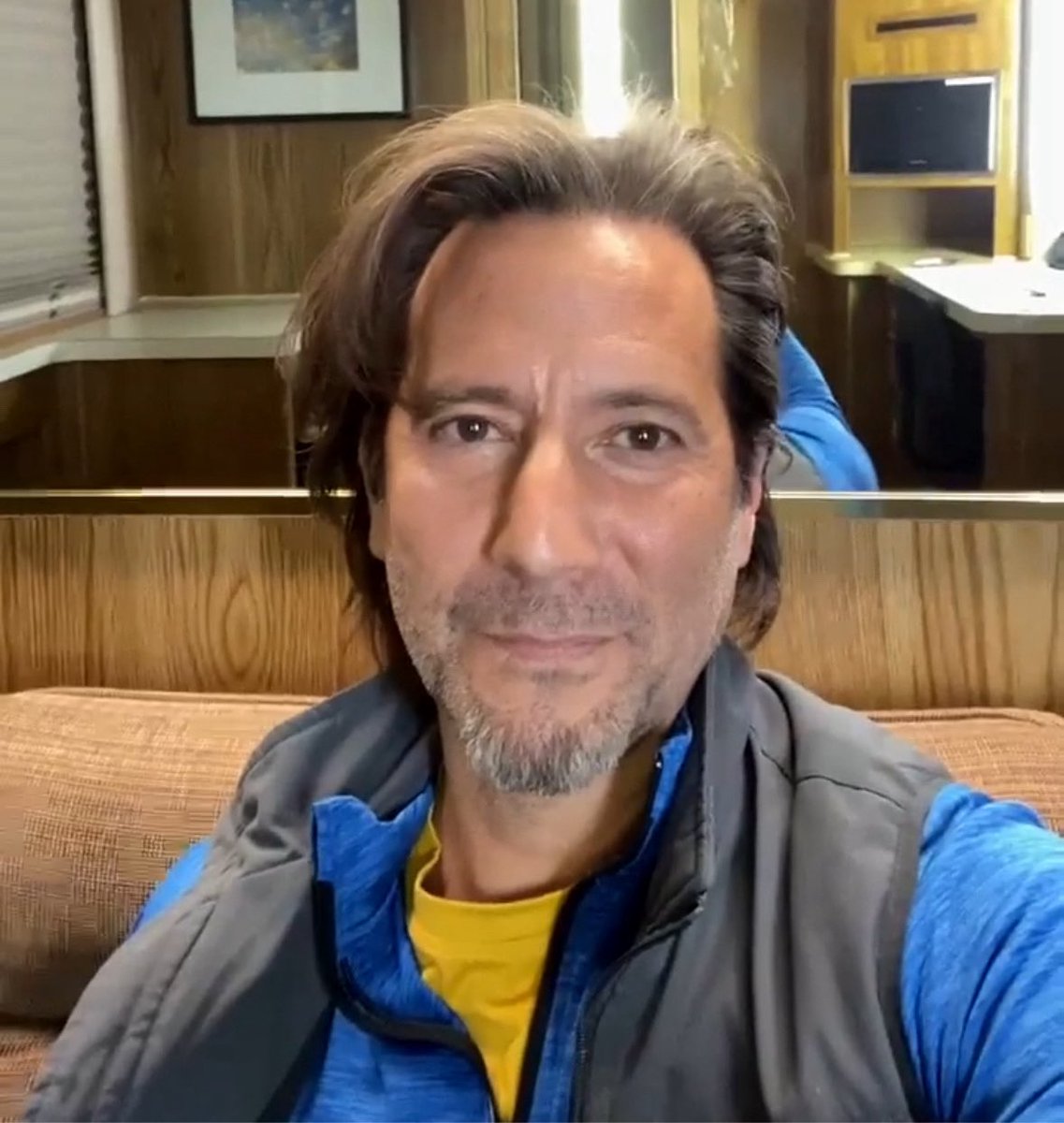 cusickgallery's tweet photo. Ian in his trailer during his #BigSky recurring role in 2022 - 2023, as #AveryMcCallister. He had 13 episodes in the third season. #HenryIanCusick https://t.co/47oZzsMo9D