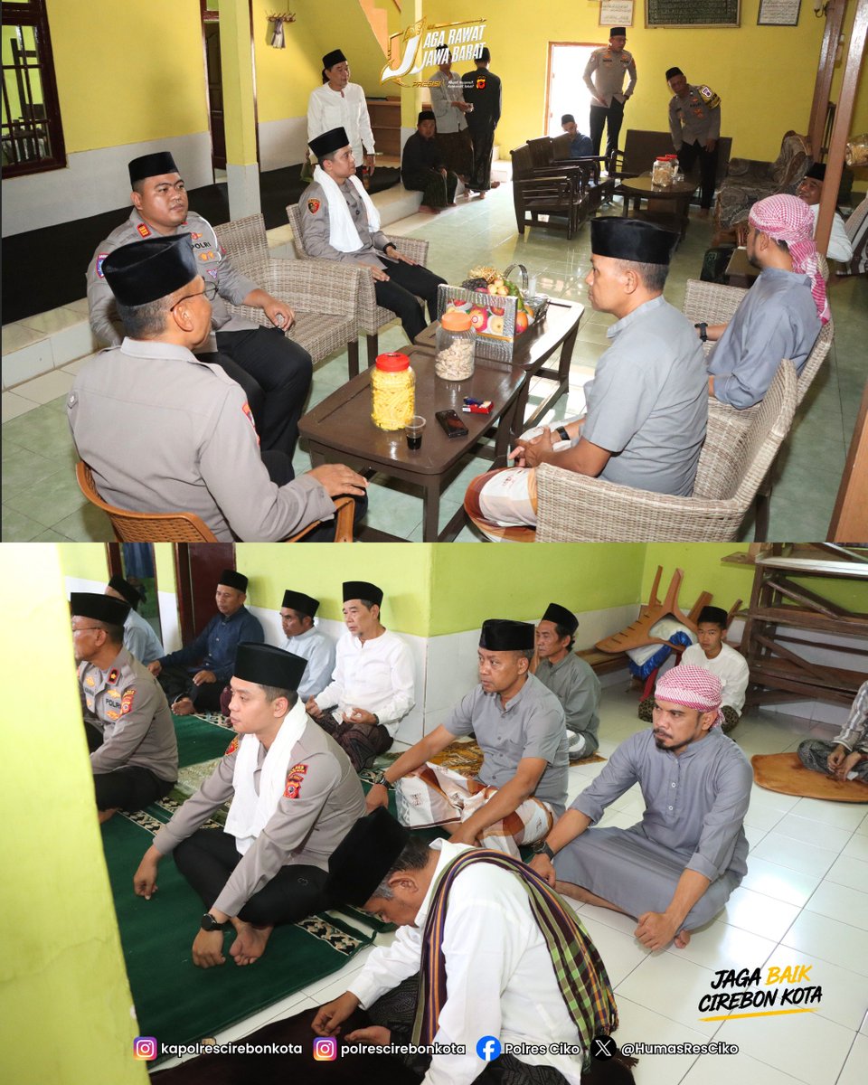 PolresCiko851's tweet photo. Kapolres Cirebon Kota Sholat Jumat Keliling di Masjid Ponpes Benda Kerep, Perkuat Silaturahmi dengan Ulama dan Masyarakat

Jumat siang (14/09), Kapolres Cirebon Kota AKBP Bimantoro Kurniawan, S.I.K., M.M. bersama jajaran melaksanakan ibadah Sholat Jumat keliling di Masjid https://t.co/SbLft6MXe3