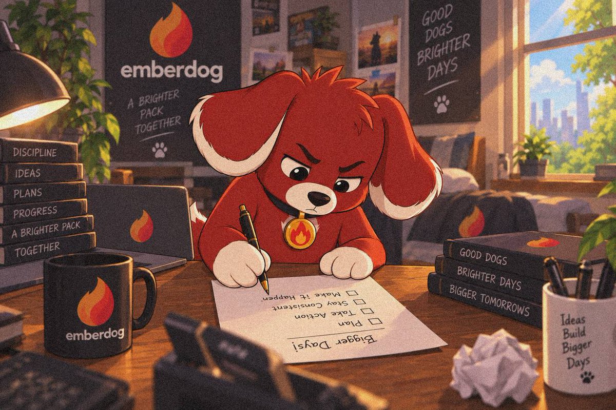 Emberdogmet's tweet photo. SAME DAY, SAME PLAN

TELL THE WORLD ABOUT $EMBERDOG AND $EMBER 

8 DAYS INTO THIS AND WE ARE STILL HERE WOOF https://t.co/76njZasiR8