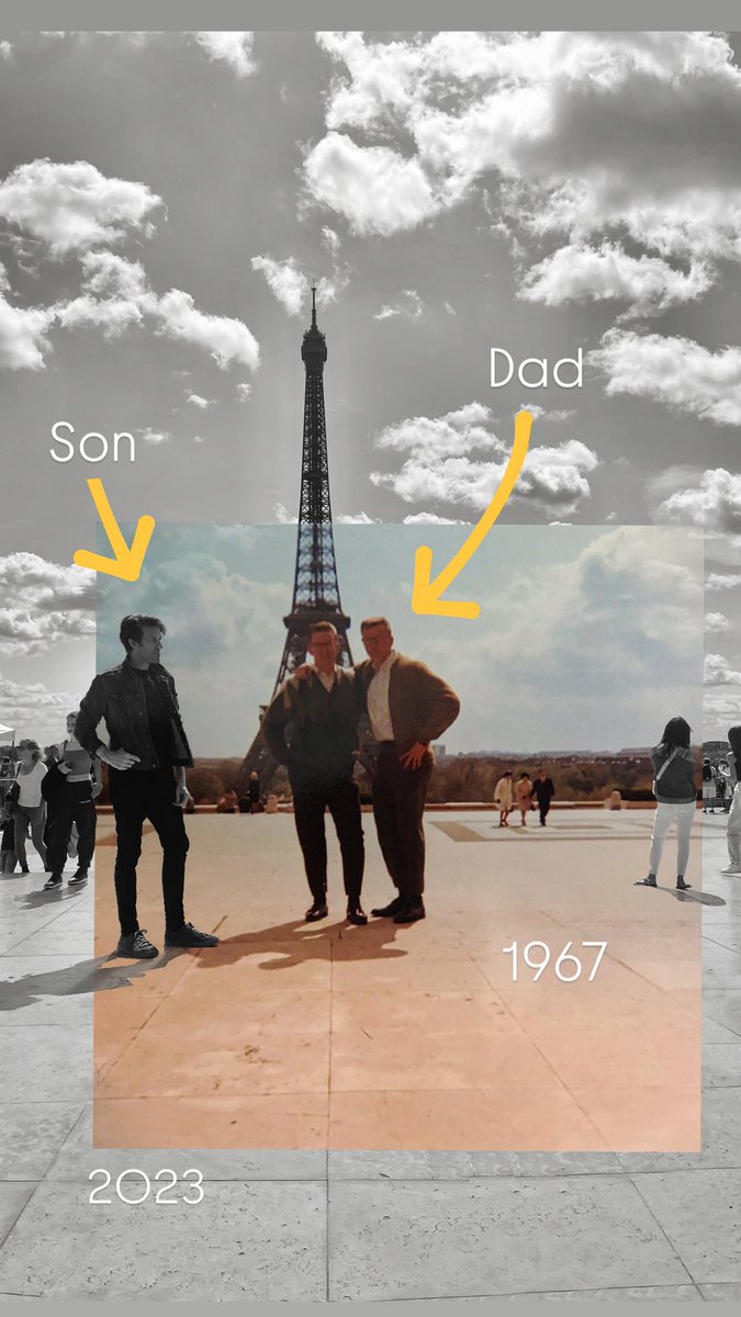 photochrono's tweet photo. Happy 84th bday to my dad seen here in 1967 with an arm around his Air Force buddy

This will be the first September 18th he's not on the planet in 84yrs

On the left his son, time traveling to 1967... about 20yrs older than him https://t.co/z7yX4AskQL