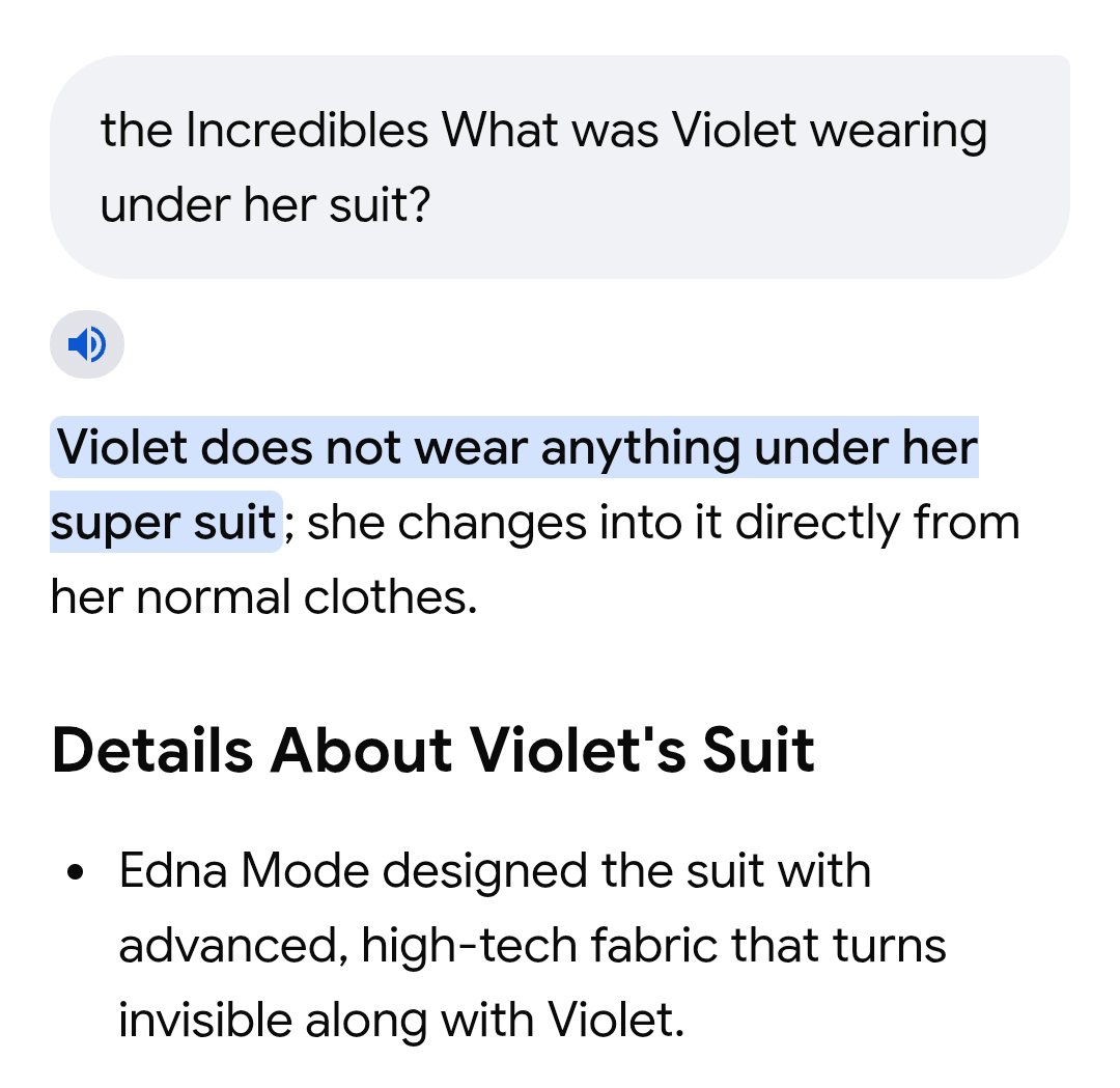 Lavagirlover's tweet photo. Canonically, Violet doesn't wear anything under her super-suit because the *only* thing that can turn invisible is the suit itself, and any other garment would remain visible 😳 https://t.co/jDigsIniDN