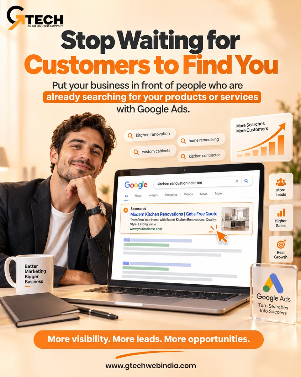 GtechWebIndia's tweet photo. Want your business in front of people actively searching on Google? 🔍

We manage Google Ads from ad copy to budget optimization, helping you get more from your ad spend.

📩 DM us or visit https://t.co/BhcgQSjuLu

#gtechwebindia #googleads #ppc #digitalmarketing https://t.co/3cGpTPGvpm