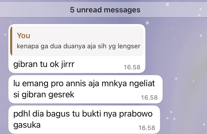 cudlfe's tweet photo. temen gua bela gibran kek bela agama https://t.co/OM0c3nlaJz