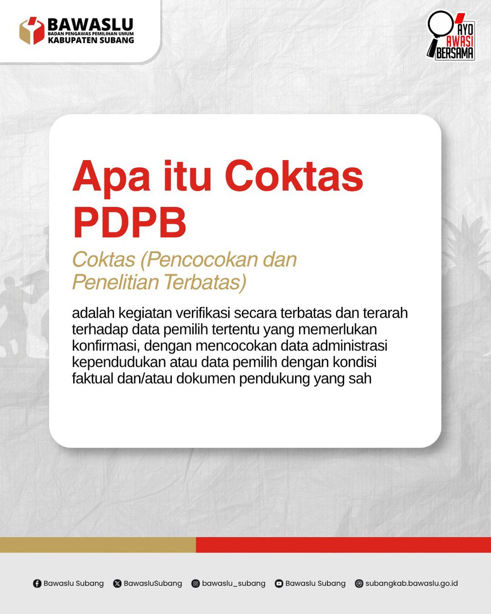 BawasluSubang's tweet photo. https://t.co/AFtasfWgNC