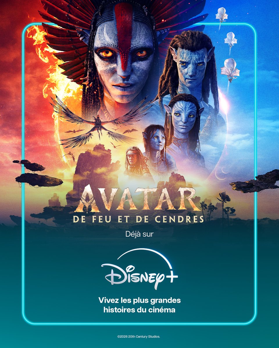 DisneyPlusFR's tweet photo. Retour sur Pandora 🔥

Avatar : De Feu et de Cendres, déjà sur #DisneyPlus https://t.co/taPsupBdu9