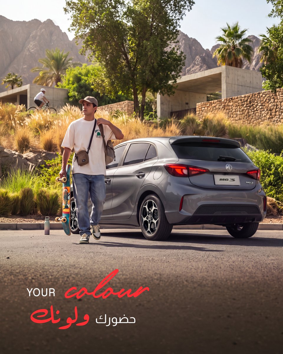 MGMotorAE's tweet photo. Meet the MG 3. Our compact city hatchback. Dressed to impress. Driven to stand out. Always in tune with your world.

اكتشف إم جي 3. سيارة المدينة المثالية. انطلق بأسلوبك وتفرّد بقيادتك.  

#DrivenByPassion #MGMotorAE⁣⁣⁣⁣
#قيادة_بشغف #إم_جي_موتور_الإمارات https://t.co/Og8sk9F6BL