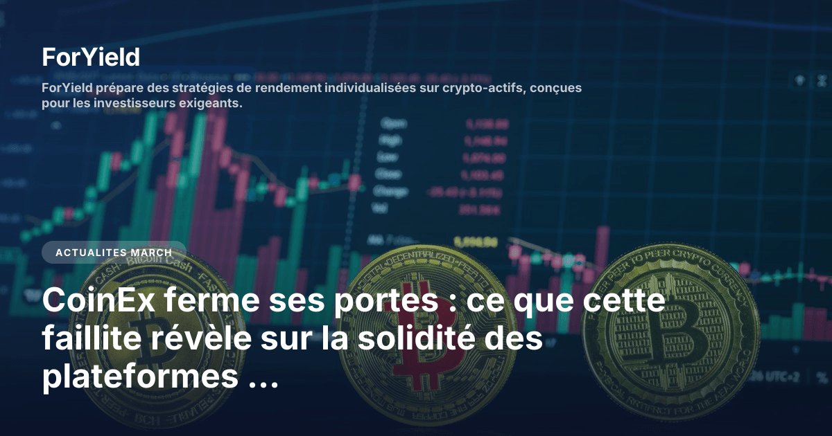 foryieldhq's tweet photo. CoinEx ferme après 9 ans. 500 000 utilisateurs impactés. Les signaux d'alerte étaient là : ralentissement des retraits, opacité sur les réserves. Décryptage des facteurs de risque et enseignements pour l'écosystème. #crypto

Article complet → lien en bio https://t.co/3NEvGHuzrP