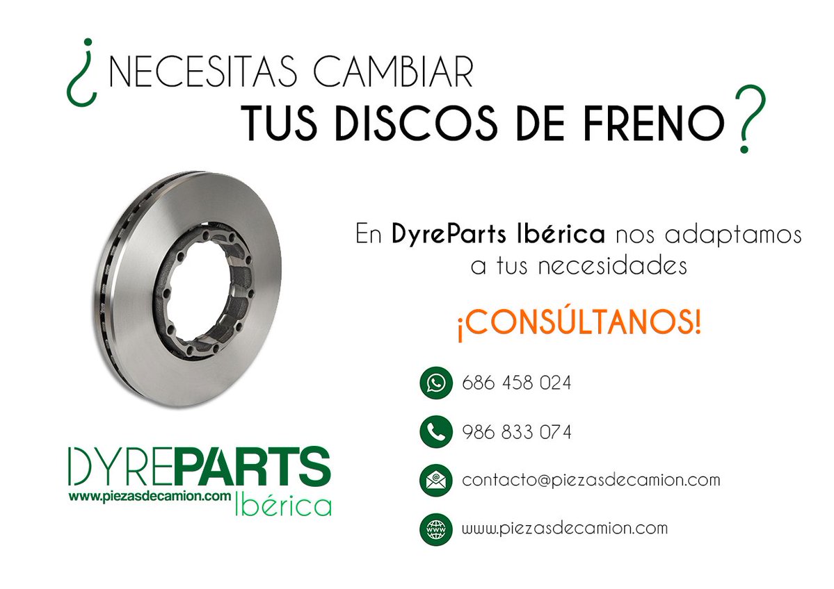 DyreParts's tweet photo. ¿Necesitas cambiar tus discos de freno?
¡𝗖𝗼𝗻𝘁𝗮́𝗰𝘁𝗮𝗻𝗼𝘀!
https://t.co/flwCAMD4yj
𝖤𝗇 #𝗗𝘆𝗿𝗲𝗣𝗮𝗿𝘁𝘀 𝗜𝗯𝗲́𝗿𝗶𝗰𝗮 𝖽𝗂𝗌𝗉𝗈𝗇𝖾𝗆𝗈𝗌 𝖽𝖾 𝗎𝗇𝖺 𝖺𝗆𝗉𝗅𝗂𝖺 𝗀𝖺𝗆𝖺
#𝖽𝗂𝗌𝖼𝗈𝗌𝖽𝖾𝖿𝗋𝖾𝗇𝗈 #𝗋𝖾𝖼𝖺𝗆𝖻𝗂𝗈𝗌𝖼𝖺𝗆𝗂𝗈́𝗇 #𝗋𝖾𝗉𝗎𝖾𝗌𝗍𝗈𝗌𝖼𝖺𝗆𝗂𝗈́𝗇 https://t.co/SaOIQeyVYe