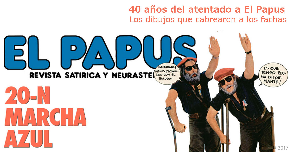 HumoristanOrg's tweet photo. El 20 de setembre de 2026 es compleixen 49 anys de l’atemptat terrorista contra la revista «El Papus».
👉Per mantenir viva la memòria del que va passar, Humoristan ofereix una exposició dedicada a aquell episodi: https://t.co/HPsxtB559R https://t.co/MNmgxGEMCF