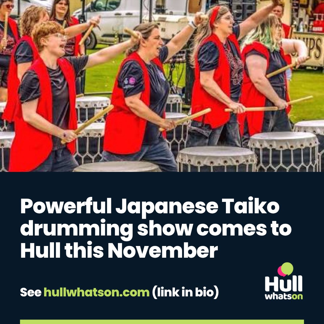 HULLwhatson's tweet photo. Experience the power, energy and excitement of Japanese Taiko drumming at HULL TAIKO NIGHT!

See website or 👉 https://t.co/BnPgsI2h7V

@jubileecentral https://t.co/LKphZNtWy7