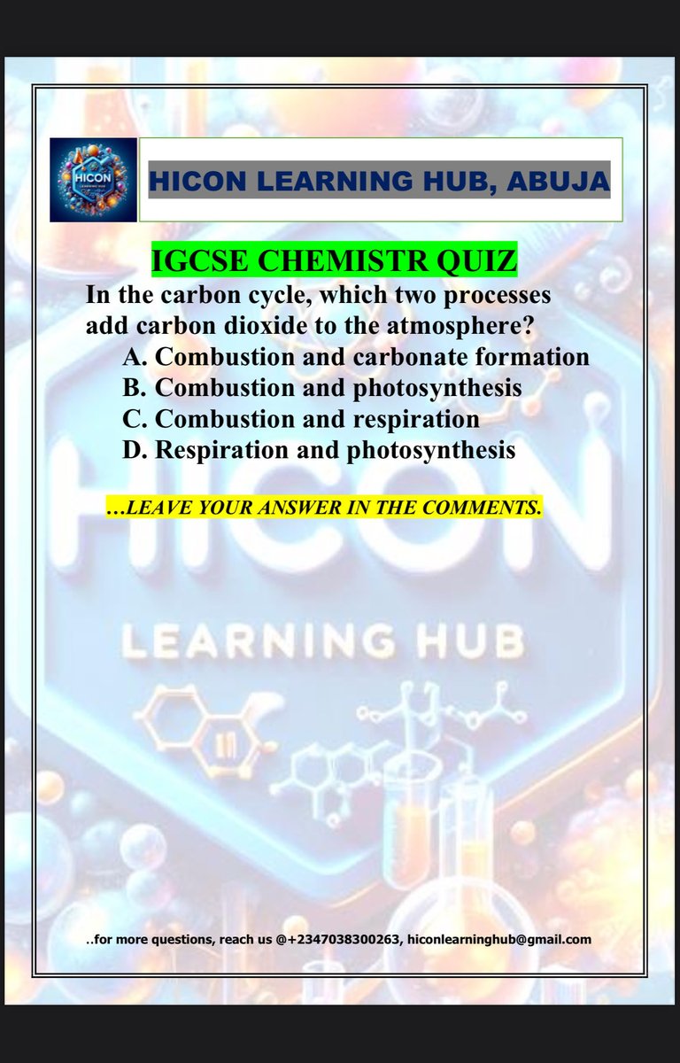 hiconlearnhub's tweet photo. ANSWER REVEALED: What Really Adds Carbon Dioxide to The Atmosphere? 🤔 https://t.co/QDOkgQDfgJ