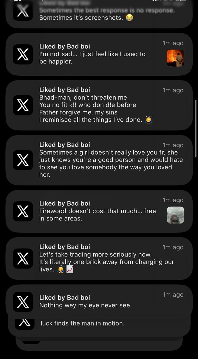 Iziloab's tweet photo. Bro liked ALL my posts 😭😭
WHAT DO YOU WANTTTTTT 🤲🏾😂 https://t.co/Bfl3SSK0VP