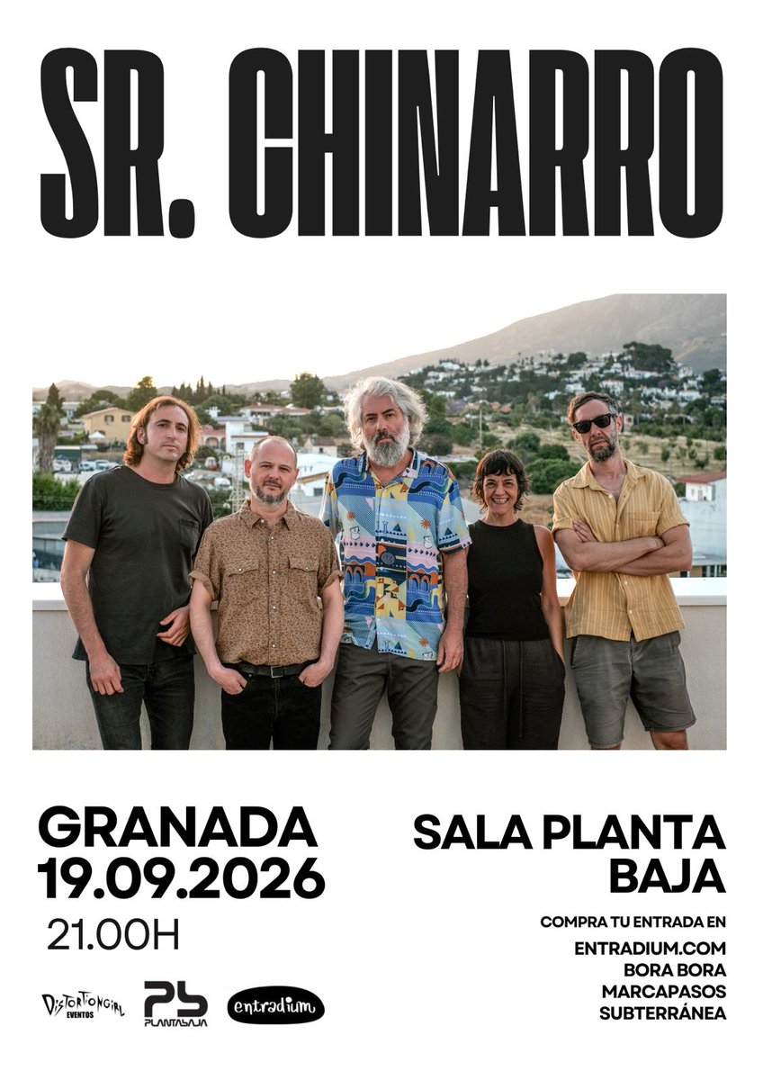 Distortiongirl_'s tweet photo. ¡Recta final! Mañana comienza la temporada de conciertos Distortiongirl de la mano de Sr. Chinarro. Atentos a las entradas que van escaseando.
Sábado 19 sep, Planta Baja.
21 h apertura puertas.
21:30h show.
Entradas: https://t.co/2kVVoKB9Z9, Bora Bora, Marcapasos y Subterránea https://t.co/pPXKIXftBm