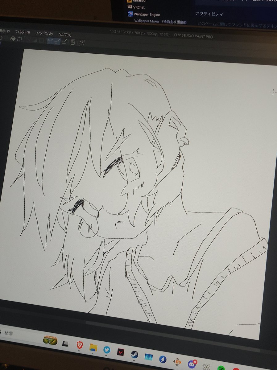 AO1FPS's tweet photo. 稀に見ない神絵が生まれようとしている https://t.co/bu38sRHv7s