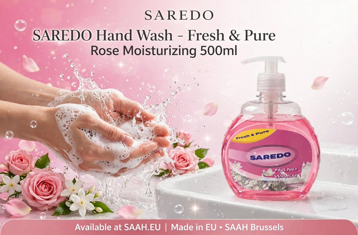 SaahSolution's tweet photo. Saredo Hand Soap
Pure Care, Thoughtfully Made
Discover the gentle power of nature with Saredo Hand Soap—crafted to cleanse, nourish, and elevate your daily ritual. Gentle, moisturizing, and perfect for everyday care. . #Liquid #SAAH  #Djibouti  #Nederland #Belgique #Ethiopia https://t.co/txiFe0eZ7P