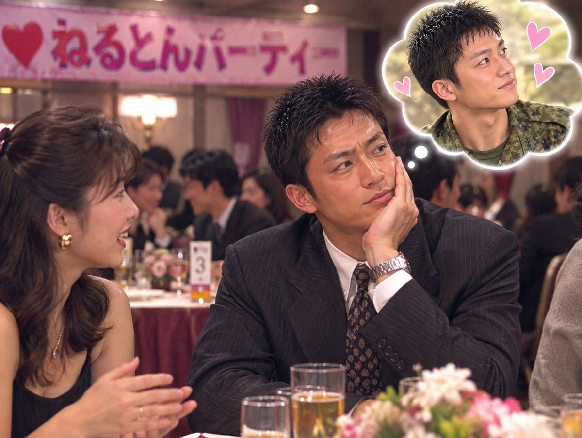 enter_dragon21's tweet photo. 先輩に誘われ、ねるとんパーティーへ。

目の前の女性には申し訳ないが、話がまったく頭に入って来ない…

頭に浮かぶのは、アイツのことばかり…

アイツは俺がいなくても、ちゃんとチンチンが洗えているだろうか…？

#ゲイ #自衛隊BL #平成BL https://t.co/YqYfQSoRDM