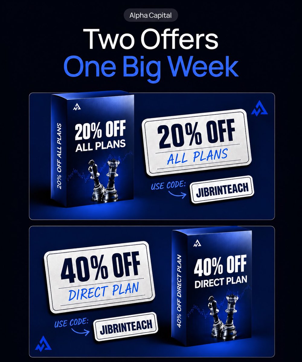 JIBRIN5k's tweet photo. Two offers. One big week.
40% off all plans or 20% off the Direct Plan — same code for both:
JIBRINTEACH
If you’ve been waiting to get funded, this is the week.

https://t.co/itVlaOCktd https://t.co/yIEaMUS19x