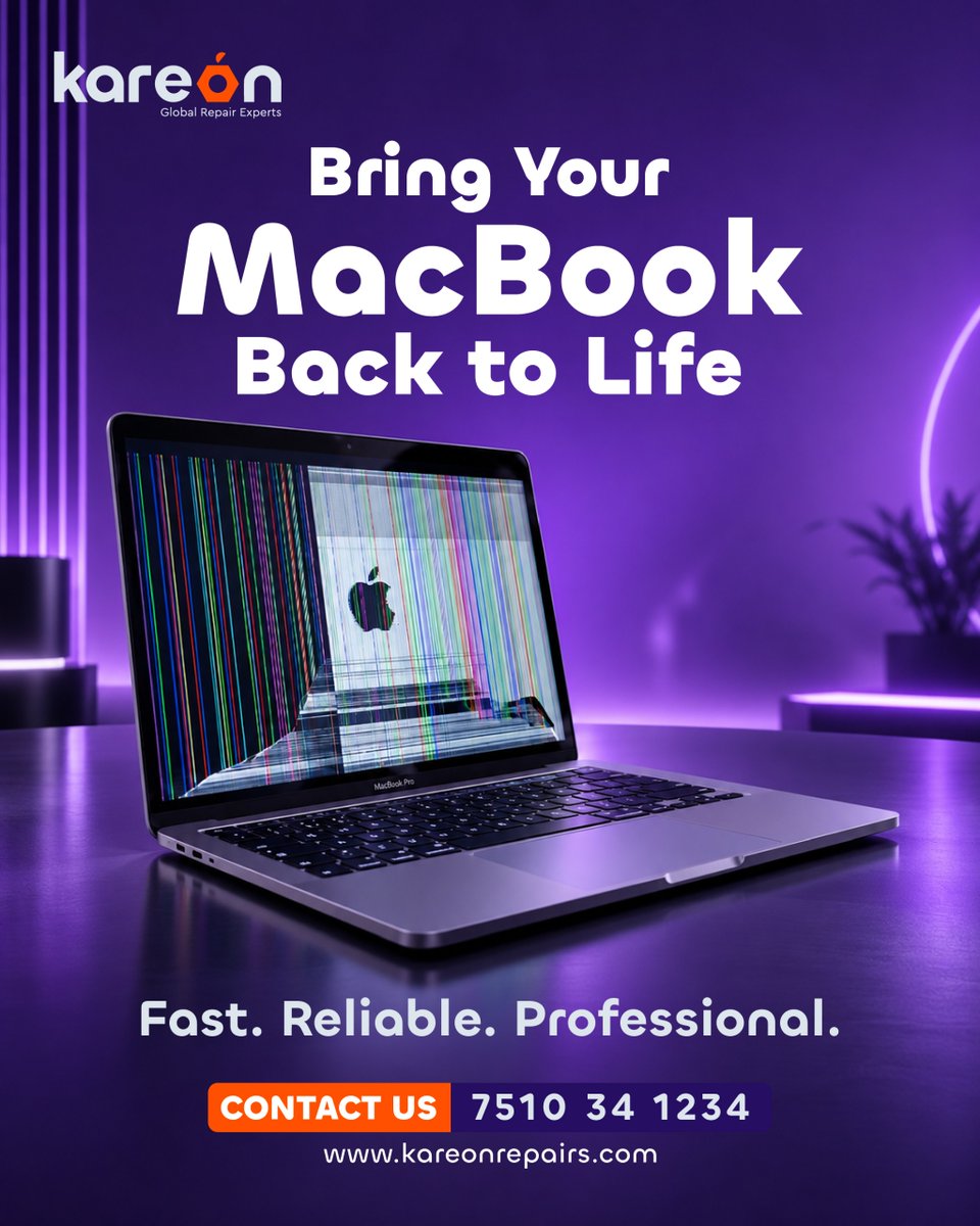 kareonrepairs's tweet photo. Bring Your MacBook Back to Life 🔧💻  
Fast. Reliable. Professional.

📞 7510341234
🌐 https://t.co/3g4s8nLoYb

#MacBookRepair #AppleServiceCenter #AppleServiceCentre #Kareón⚡ https://t.co/aJcBo9JhHP