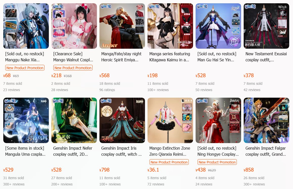 Fini_GroupOrder's tweet photo. [CLEARANCE SALE COSTUME MANGU]
Beberapa costume brand Mangu sedang diskon dan tidak akan restock lagi.
Untuk ketersediaan stock dan harga silahkan DM / email admin https://t.co/baAm5iXxyV