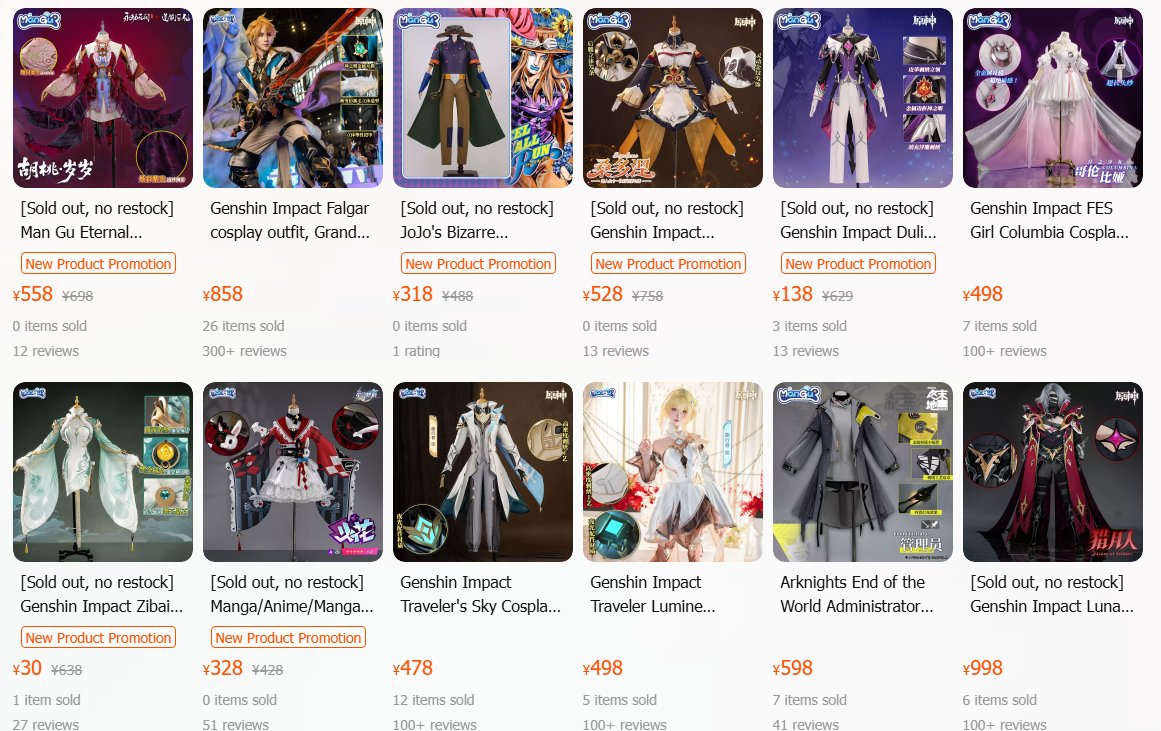 Fini_GroupOrder's tweet photo. [CLEARANCE SALE COSTUME MANGU]
Beberapa costume brand Mangu sedang diskon dan tidak akan restock lagi.
Untuk ketersediaan stock dan harga silahkan DM / email admin https://t.co/baAm5iXxyV
