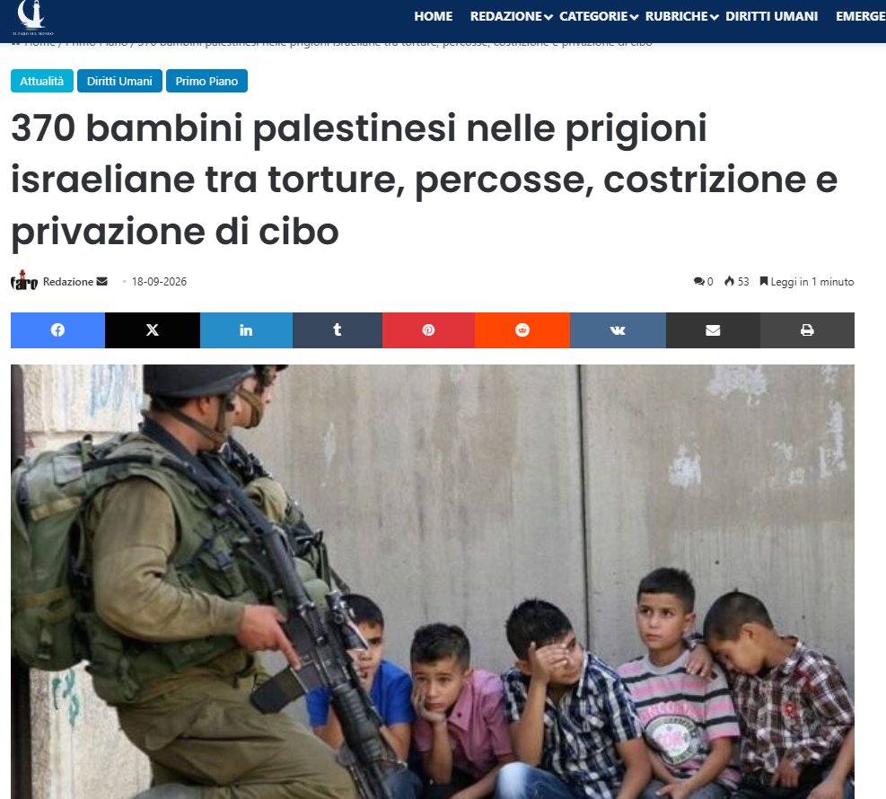 serebellardinel's tweet photo. Centro palestinese difesa prigionieri ha annunciato che sono c.a. 370 bambini palestinesi detenuti carceri #Israele,dove sottoposti a torture, percosse, costrizioni, incatenamenti, minacce e privazione cibo e acqua! Non gli basta ucciderli,la bestia immonda,li tortura pure prima! https://t.co/KTuq6G4NtK