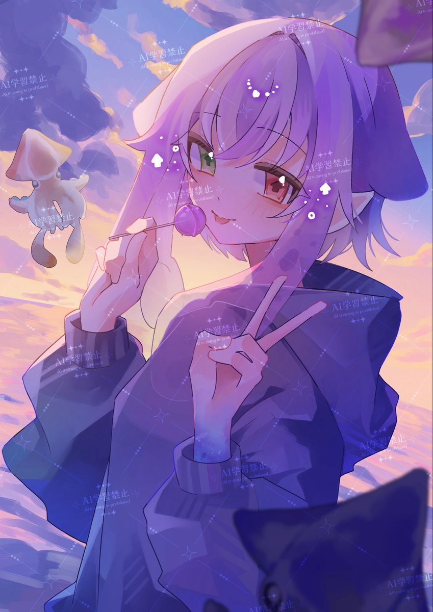 Saika_HTR's tweet photo. 🦑0o. #1枚絵公開 .o0🦑

　　· · ───── ·🫧· ───── · · 

え〜？なんて言った？　綺麗って？
　　　　　　　　私が…？やったね✌🏻ありがと

　　 · · ───── ·🫧· ───── · · https://t.co/jRg6VYdpGb
