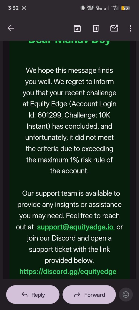 newday121367's tweet photo. @EquityEdgeUK I don't Read 1% max risk i breached account 💔 https://t.co/JCVr3INgO8