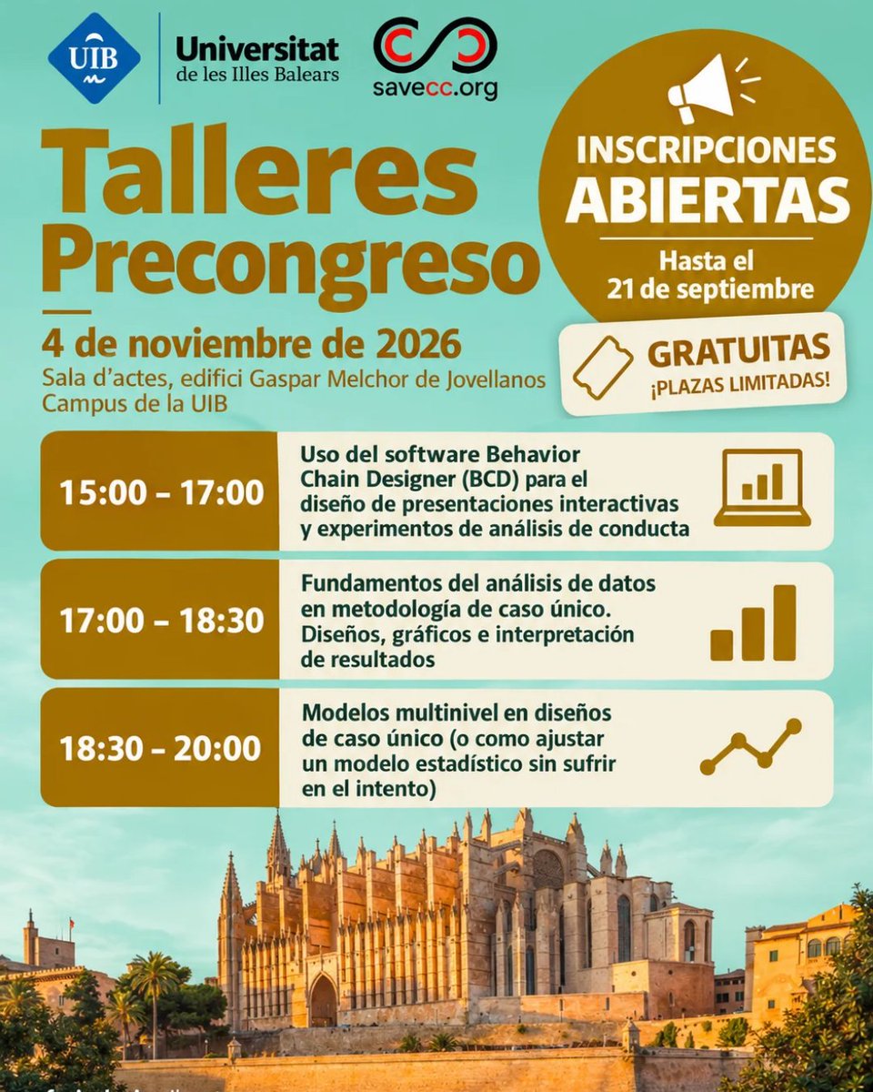 savecc_org's tweet photo. 📢 ¡Ya están abiertas las inscripciones a los Talleres Precongreso!

🔗 Inscríbete aquí: https://t.co/fV8MHWU0em

¡No te quedes sin plaza! 👀 https://t.co/tPdRAPOwiU